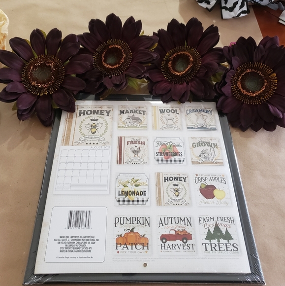 FARMER'S MARKET 2021 12 MONTH CALENDAR W 12 FRAMES - Picture 2 of 4